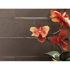 Carreau mural en céramique émaillée 4x12 Boutique Chocolate Bar Made in USA Un pied carré avec 3 pièces - Product Image 1