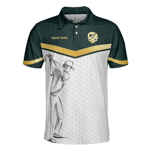 Polo de golf sublimé de haute qualité 100% polyester spandex mèche à manches courtes polos de golf à col pour homme - Product Image 2