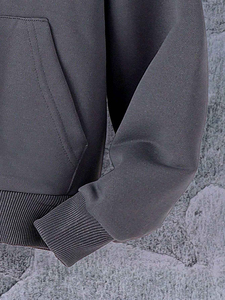 เสื้อฮู้ดมีซิปหนาสำหรับผู้ชายผ้าคอตตอนผสมพิมพ์ลายโลโก้ตามสั่งดีไซน์ใหม่แฟชั่น - Product Image 4