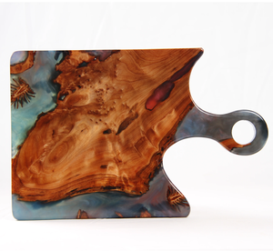Planche à découper en résine époxy bois d'acacia Excellente combinaison de résine Accessoires de cuisine Planche à découper - Product Image 2