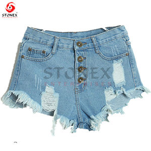 Fashionable Women Plus Size Scrunch Butt <b>Short</b> Denim Pants <b>Pocket</b> Women Ripped Casual <b>Short</b> - Product Image 4
