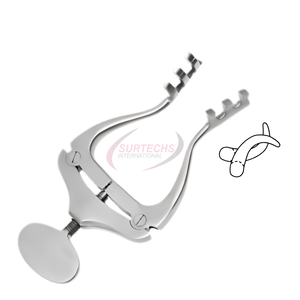 JANSEN Rétracteur mastoïde 100 mm, à bout arrondi, 3 à 3 branches, 4 pouces, manuel, certifié CE, en acier inoxydable, de précision, pour chirurgie ORL et otologie - Product Image 2