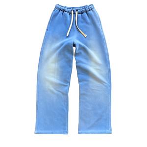 Pantalones rectos lavados con ácido personalizados unisex con cordón y bolsillos laterales estilo Hip Hop pantalones cálidos de invierno para hombres - Product Image 2