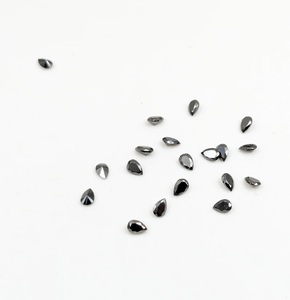 Diamant noir pierres à facettes forme de poire naturelle coupe lâche pour bijoux personnalisés haute qualité coupe pierre diamant perle en gros - Product Image 2