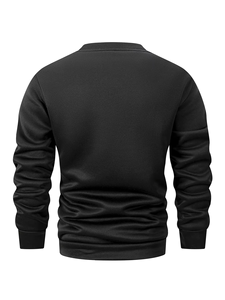 Pull-over décontracté pour homme, manches longues, chaud, sweat-shirt brodé, 100% coton, écologique, mode, sweat-shirt à capuche, taille - Product Image 5
