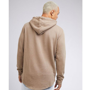 Wholesale Men's Curved Hem <b>Longline</b> Gym 100% Cotton Bodybuilding <b>Hoodie</b> Custom Logo OEM Fitness - Product Image 2
