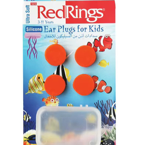 Tapones para los oídos de silicona REDRINGS para niños, protección auditiva eficaz para viajes en avión y natación, 4 Uds. - Product Image 1