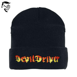 2025 nueva moda personalizada invierno cálido Jacquard tejido Beanie 100% lana nuevos gorros personalizados - Product Image 1