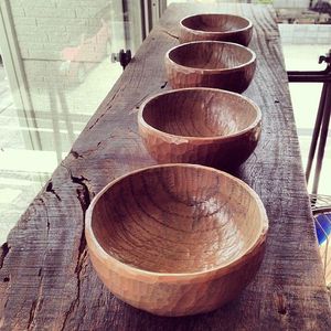 THAT CRAFTED WOODEN BOWLS FOR FRUTS BOWL Set with Enamel Coated <b>Print</b> for Restaurant and Hotel Decorative Bowls <b>Japanese</b> - Product Image 4