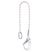Système de corde de torsion pour engrenage de retenue de travail de la meilleure valeur Grand crochet Mousqueton en U Utilisation d'urgence Longe de positionnement de travail Corde de sécurité