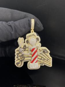 Colgante de Hip Hop de Acero Inoxidable con Nombre Personalizado y Diamantes de Imitación - Product Image 4