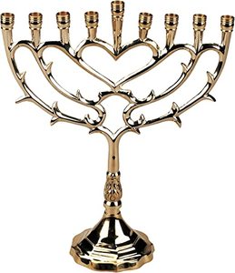 Portavelas de Metal Hanukkah para exteriores e interiores Menorah judía judaica Israel Vintage latón Chanukah portavelas diseño nórdico - Product Image 5