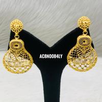Parure de collier long africain en laiton plaqué or 24 carats de luxe, motif floral islamique, pour mariée nigériane