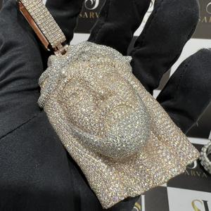 Hip-hop Style Jesus Shape S925 Sterling Silver Rose Gold Plated Pendant Moissanite Diamond Pendant Men's Party-Wear IGI <b>Necklace</b> - Product Image 5