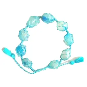Armband Hemelsblauwe Onyx Tuimelde Stenen Armband Kristal Edelsteen Mode Sieraden Mannen En Vrouwen Cadeau Energie Meditatie