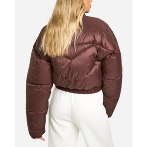 Best Winter <b>Women's</b> Breathable Custom Short Body <b>Cropped</b> <b>Puffer</b> <b>Jacket</b> 2026 Sale Customize Style Long Sleeve <b>Puffer</b> <b>Jacket</b> - Product Image 3