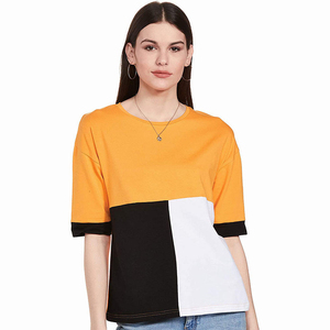 Casual Women <b>T</b> <b>Shirts</b> Round <b>Neck</b> <b>V</b> <b>Neck</b> Crop Top Stylish Summer Wear Comfortable Soft Cotton Fashion Outfit - Product Image 5