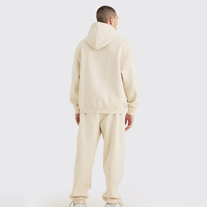 Pull à capuche coupe ajustée pour homme, survêtement d'hiver en coton épais, pour un jogging confortable, 100% coton, design streetwear - Product Image 4