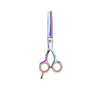 2 tijeras de corte de pelo de peluquero de varios colores arcoíris, comprar tijeras para el cabello, cubiertos deslumbrantes, hogar Personal limitado privado - Product Image 5