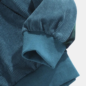 Sweat-shirt à capuche épais surdimensionné en coton pour hommes personnalisé avec logo en polaire à motif solide pour vêtements d'hiver - Product Image 6