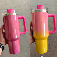 Vasos Térmicos de Acero Inoxidable de 30oz, 20oz y 40oz, Termos de Doble Pared con Aislamiento al Vacío, Mantienen las Bebidas Frías, Vasos de Viaje, Tazas para Vino, Vasos con Purpurina