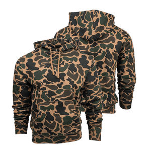 Sweat-shirt d'hiver en coton et polyester Camo Hoodies couleur unie Street Wear Pull-over à capuche élégant pour hommes pour garçons - Product Image 3
