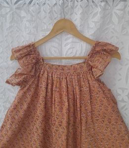 Belle robe en coton à imprimé Floral pour enfants, robe en coton à imprimé Floral coloré pour l'été, l'automne et le printemps - Product Image 3