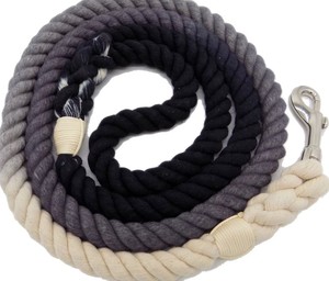 Laisse pour chien en corde tressée ombrée 100% coton multicolore - Product Image 2