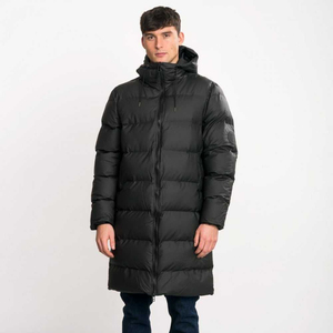 Men's Premium High Quality <b>Canvas</b> <b>Long</b> Length Waterproof Puffer Jacket Stand-Up Hood Custom Logo Printing Winter Wear Trending - Product Image 1