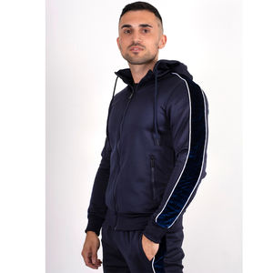 ชุดจ๊อกกิ้งผ้าฝ้ายคุณภาพสูงของผู้ชาย2024มีฮู้ดปิดซิปกางเกงผ้านุ่มระบายอากาศไซส์ใหญ่พิเศษโลโก้ตามสั่ง - Product Image 2