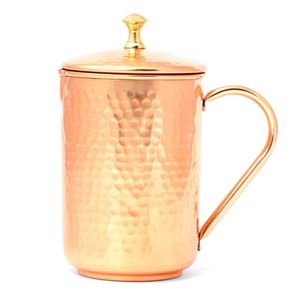 Premium Design Copper Water Jug with Hammered Finished 2 Glass for Timeless Elegance and Home Decor Accent - Product Image 4