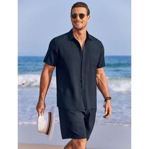 Ensemble chemise et short pour homme personnalisé Ensemble t-shirts et shorts d'été de marque de vêtements/Ensemble 2 pièces court pour homme/Ensembles jumeaux pour homme - Product Image 4