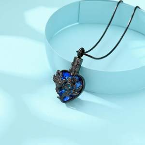 Metal Heart Urn Necklaces for <b>Ashes</b> <b>Keepsake</b> Memorial Urn Cremation Jewelry <b>Ash</b> Pendant for Women Men Love One Custom Size - Product Image 3