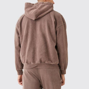 เสื้อฮู้ดซิปสำหรับผู้ชายเสื้อฮู้ดผ้าฝ้าย100% วินเทจปักลาย3D สำหรับผู้ชายซักกรดเฮฟวี่เวทตามสั่ง - Product Image 5