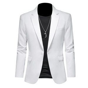 Traje de Vestir Personalizado de Alta Calidad para Hombre, Transpirable, Antiarrugas, de Secado Rápido, Algodón/Poliéster/Lana, Personalizable - Product Image 4