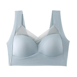 Sujetador deportivo de alta calidad para mujer, ropa de entrenamiento atlética, correa de retales, contraste de Color, Yoga - Product Image 5
