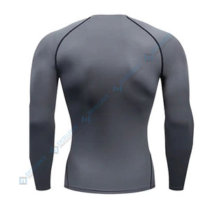 Nuevos protectores contra sarpullidos para hombres adultos hechos con Spandex/poliéster para venta al por mayor Rash Guard Men Long Sleeve Rash Guard - Product Image 2