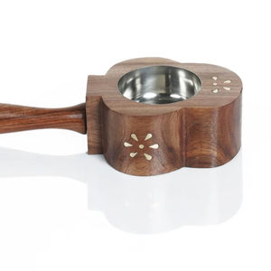 Brûleur Bakhoor en bois avec bol intérieur en acier inoxydable Porte-encens aromatique traditionnel pour la maison, le bureau et l'utilisation spirituelle - Product Image 1