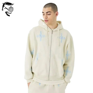 2024 sur mesure hommes de haute qualité hiver survêtement à capuche bonne qualité broderie survêtement ensemble grande taille à capuche - Product Image 3