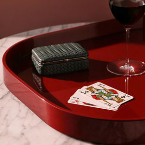 Plateau en laque exquis en gros, finition brillante, plateau décoratif laqué pour table basse, coiffeuse et espace de vie - Product Image 4