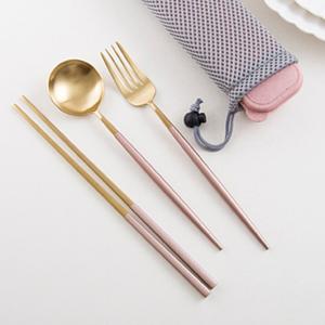Meilleure vente, service de couverts en métal plaqué or avec poignée fine en émail blanc pour table à manger, vaisselle, ensembles de couverts - Product Image 5
