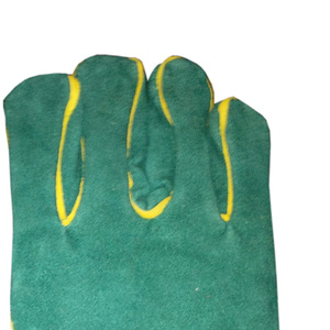 Guantes de trabajo de cuero de vaca resistentes al calor Diseño dividido para soldadura y forja general-Guantes de seguridad - Product Image 2