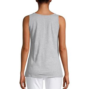 Camiseta sin mangas de moda para mujer con logotipo personalizado al por mayor, ropa deportiva transpirable para gimnasio, camiseta sin mangas de algodón 100% para entrenamiento de niñas para mujer - Product Image 2