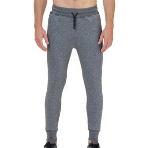 Streetwear couleur unie en coton personnalisé avec cordon de serrage, jogging, pantalon pour hommes, matériau personnalisé respirant, prix de gros - Product Image 1