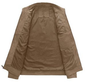 Chaquetas de hombre de diseño personalizado chaqueta de trabajo informal de lona de algodón pesado para hombre con cierre de cremallera para chaquetas de hombre de invierno - Product Image 3
