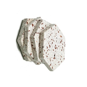 Juego de Posavasos de Terrazo Ecológicos Hechos a Mano en India, Forma Hexagonal, para Uso en el Hogar y en Hoteles, Vajilla a Precio de Mayoreo - Product Image 3