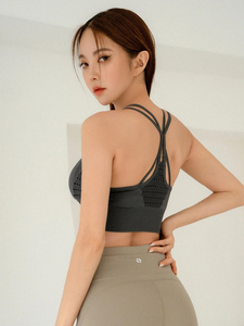 Sujetadores deportivos de alta calidad para mujer, estilo racerback, talla grande, para gimnasio, fitness, correr, entrenamiento, yoga, soporte medio - Product Image 3
