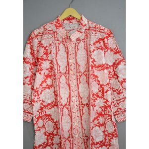 Vêtements de plage indiens à imprimé floral Chemise tunique à la main Robes décontractées pour femmes - Product Image 3