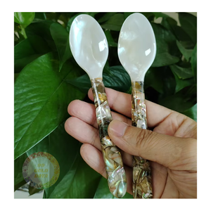 ช้อนหอยมุกแบบแบนทำขึ้นอย่างสวยงามสำหรับร้านอาหารและอีเวนต์หรู - Product Image 4