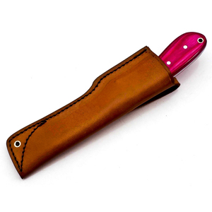 Cuchillos de cocina de cuero hechos a mano, mango de madera personalizado, recién llegado, cuchillos desolladores de caza de acero inoxidable para uso en la cocina - Product Image 5